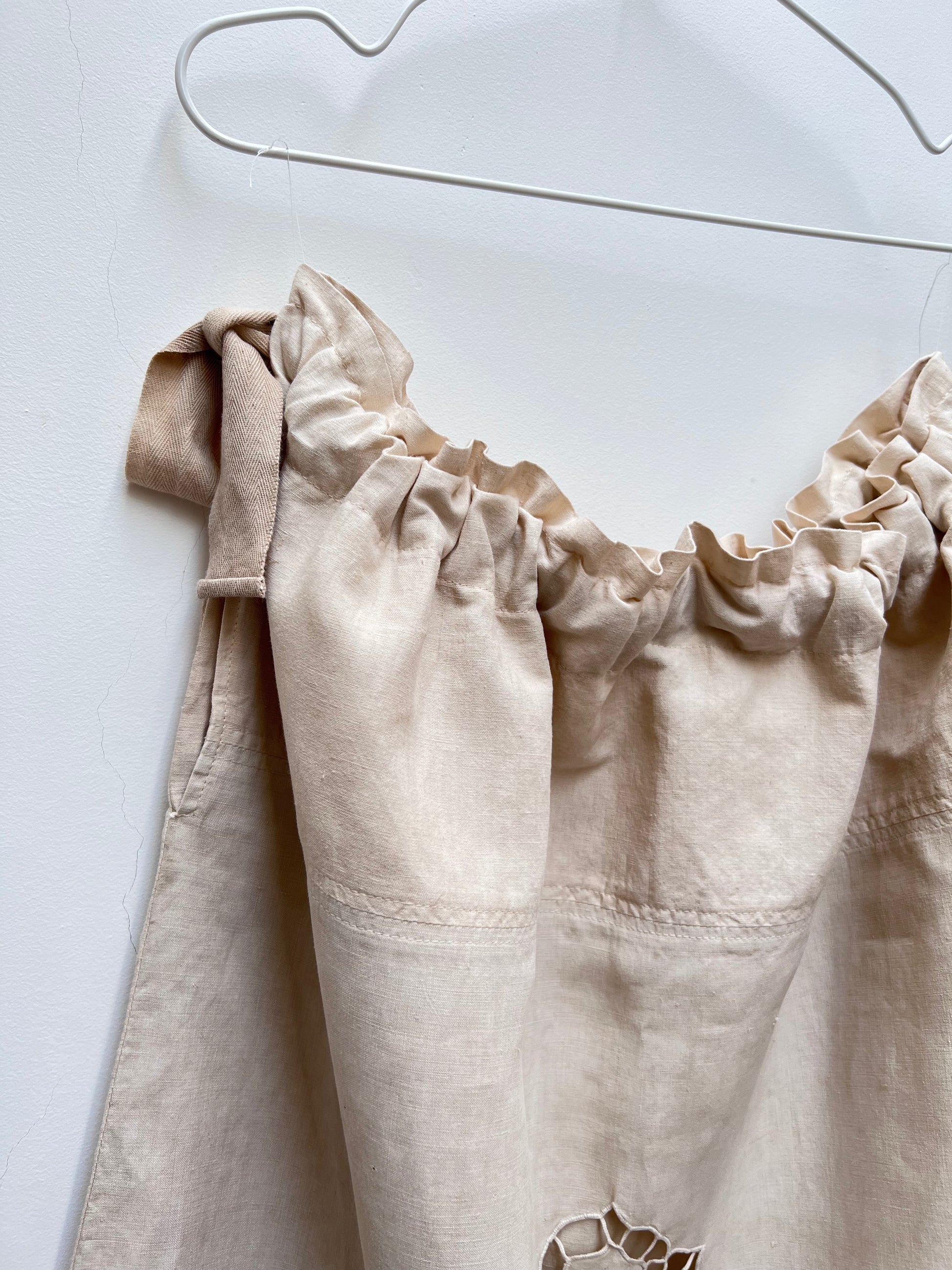 Totora trousers coffee grounds styling - sustainable fashion piece