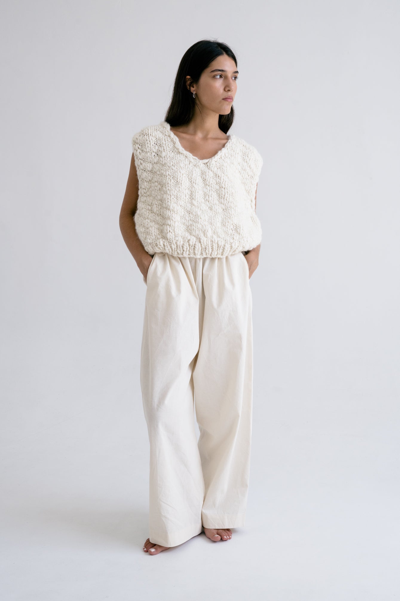 ACACIA VEST - IVORY - ound - KNITS