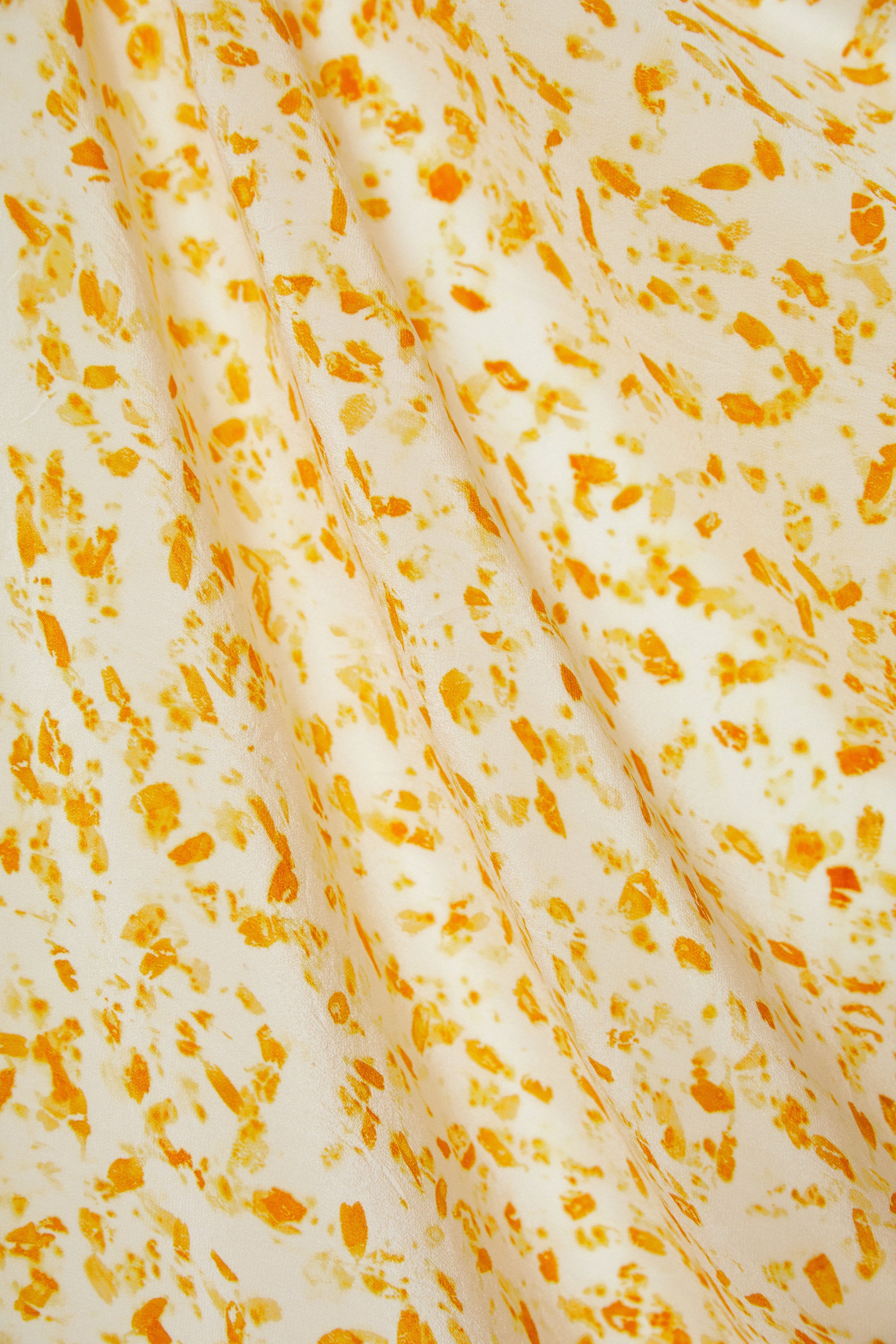 Model wearing wild flower petal scarf - natural dye styling