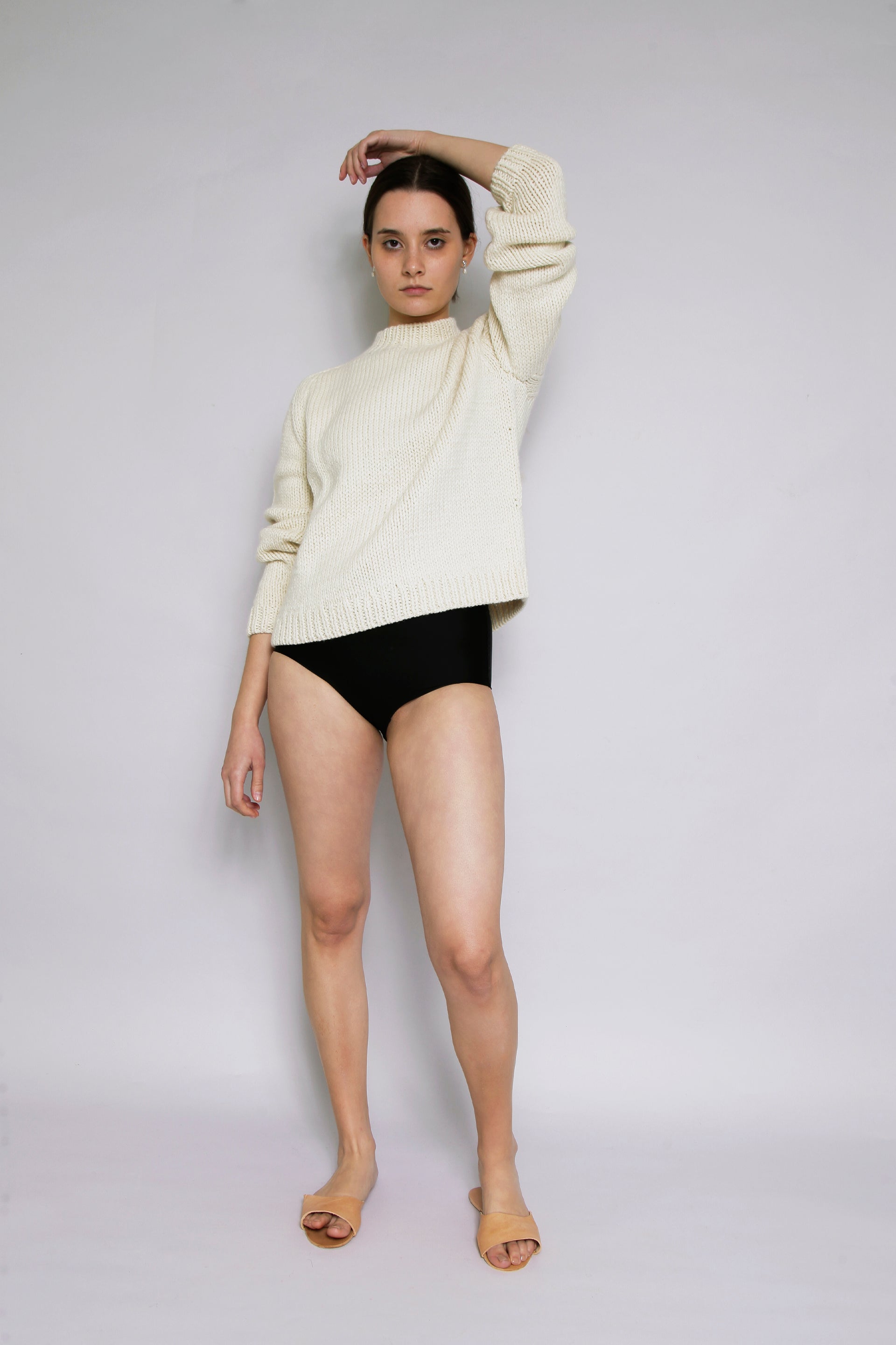 UNDYED, WOOL, HAND-KNITTED, JUMPER, SWEATER, JERSEY, STYLISH, SUSTAINABLE, HAND-CRAFTED, WOMENSWEAR