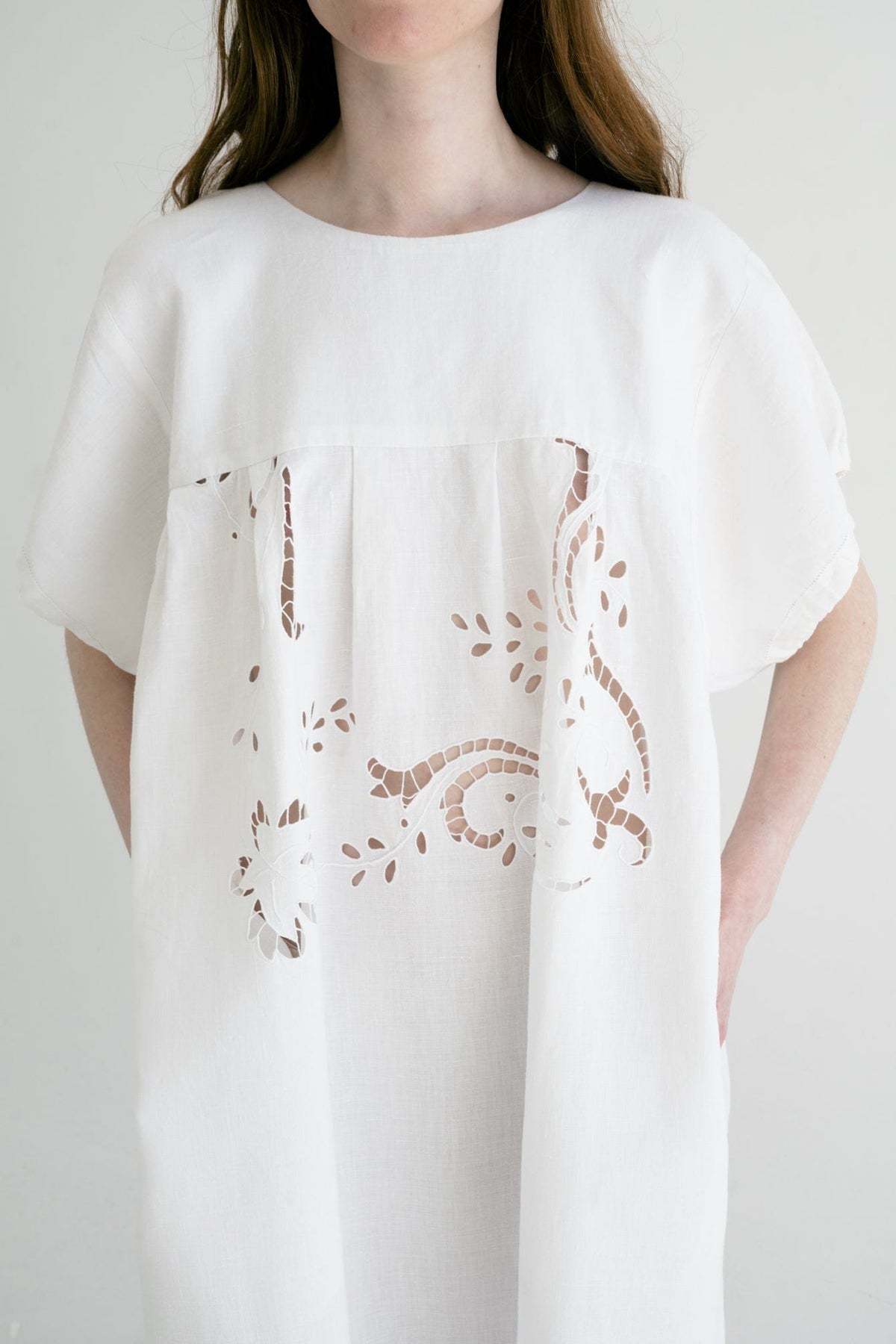 Ibira Dress full view — cotton, styled on figure.