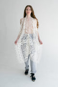 Yu Top detail — cotton lace texture up close.