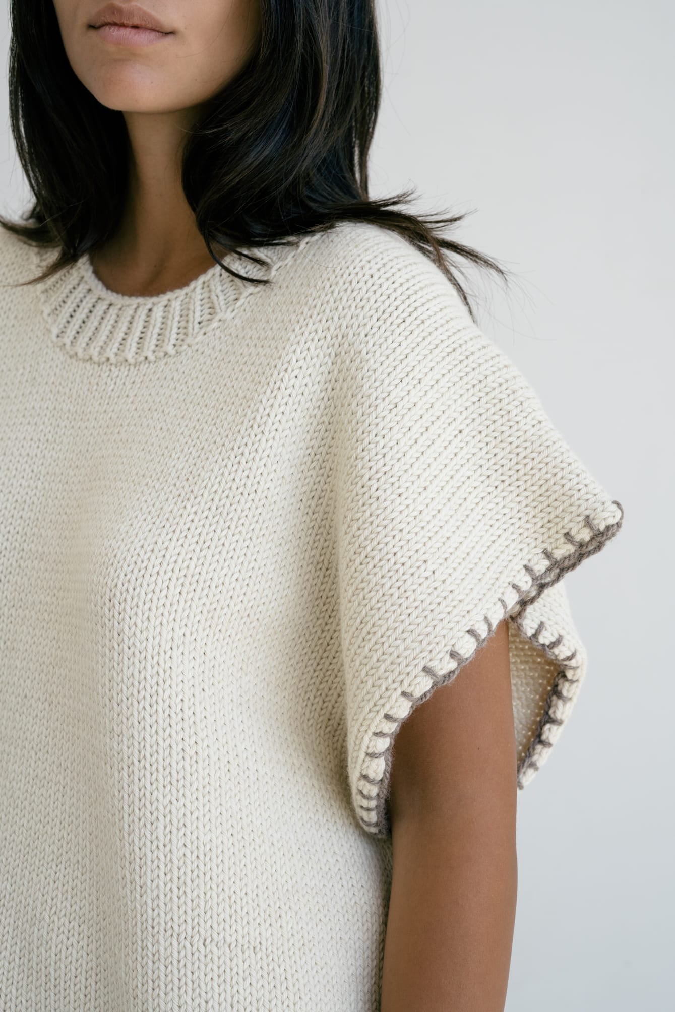 Boxy Wool Vest with Embroidered Details | ARAZA – ound