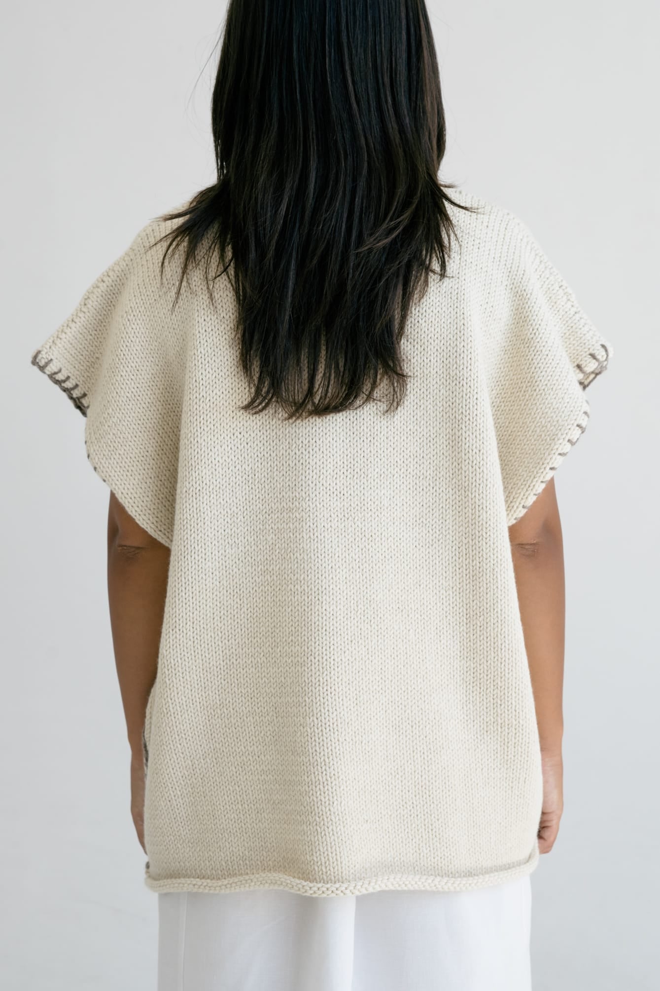 Boxy Wool Vest with Embroidered Details | ARAZA – ound