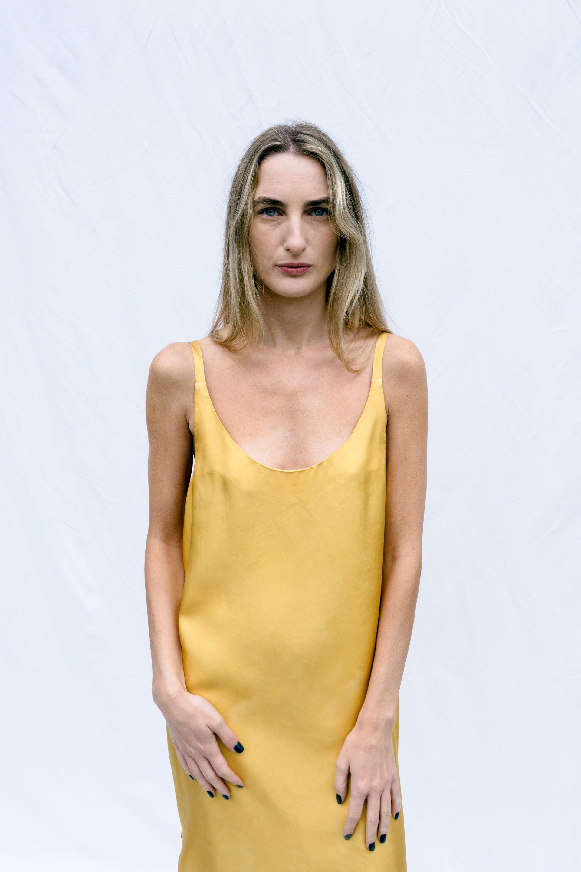 gold silk slip dress Metallic Satin Slip Dress Gold