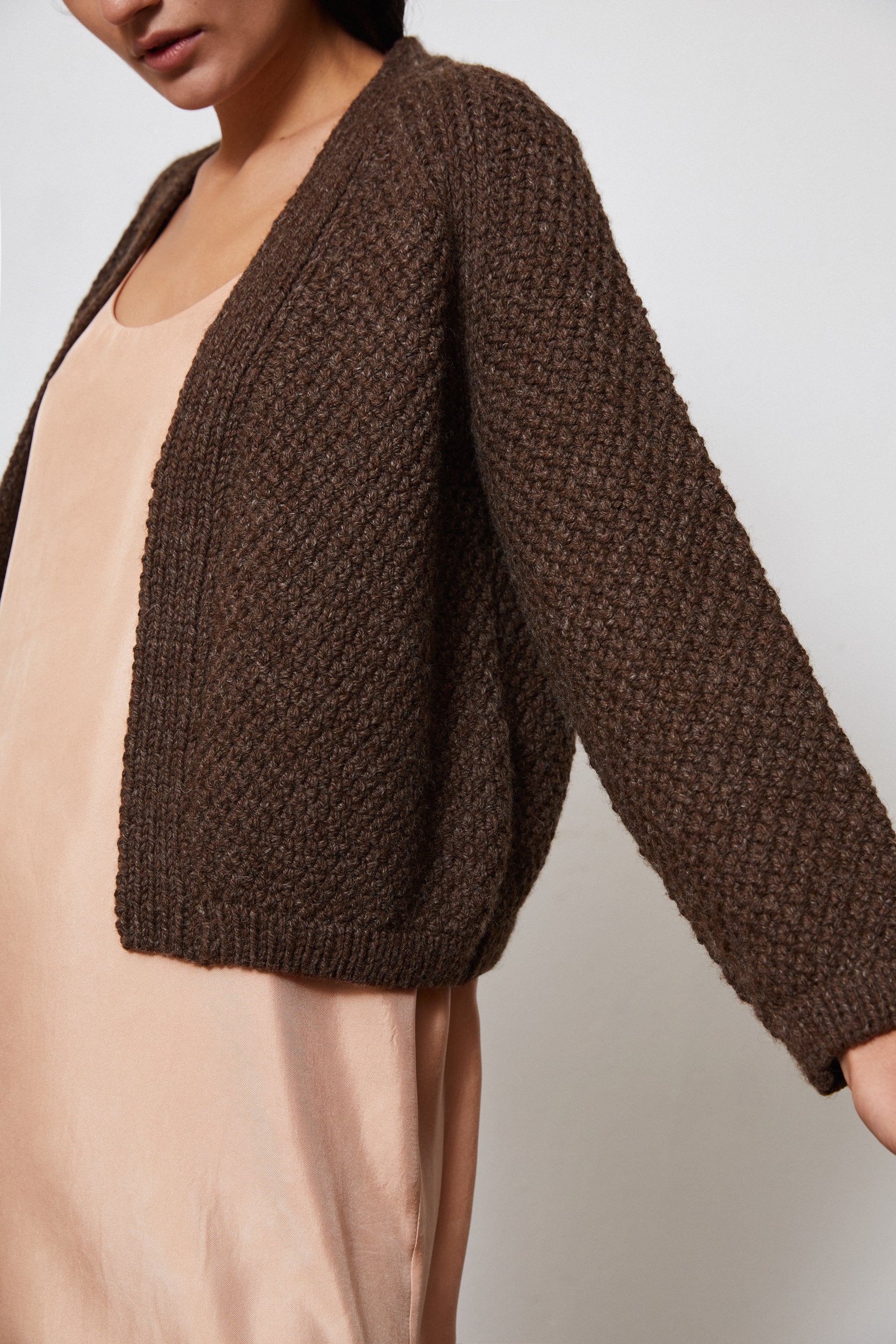 UNDYED, WOOL, HAND-KNITTED, CARDIGAN, STYLISH, SUSTAINABLE, HAND-CRAFTED, WOMENSWEAR 