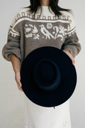 Felted Hat in Campo — hand-knitted wool.