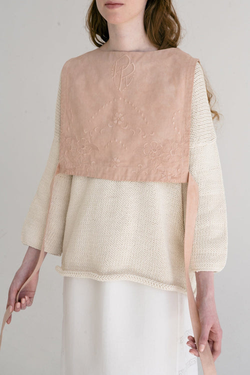 Aromita Slipover Top detail — avocado pits and skins pattern visible up close.