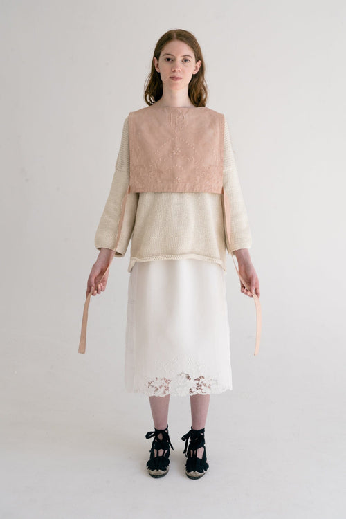 Aromita Slipover Top in rose-blush — hand-dyed cotton.