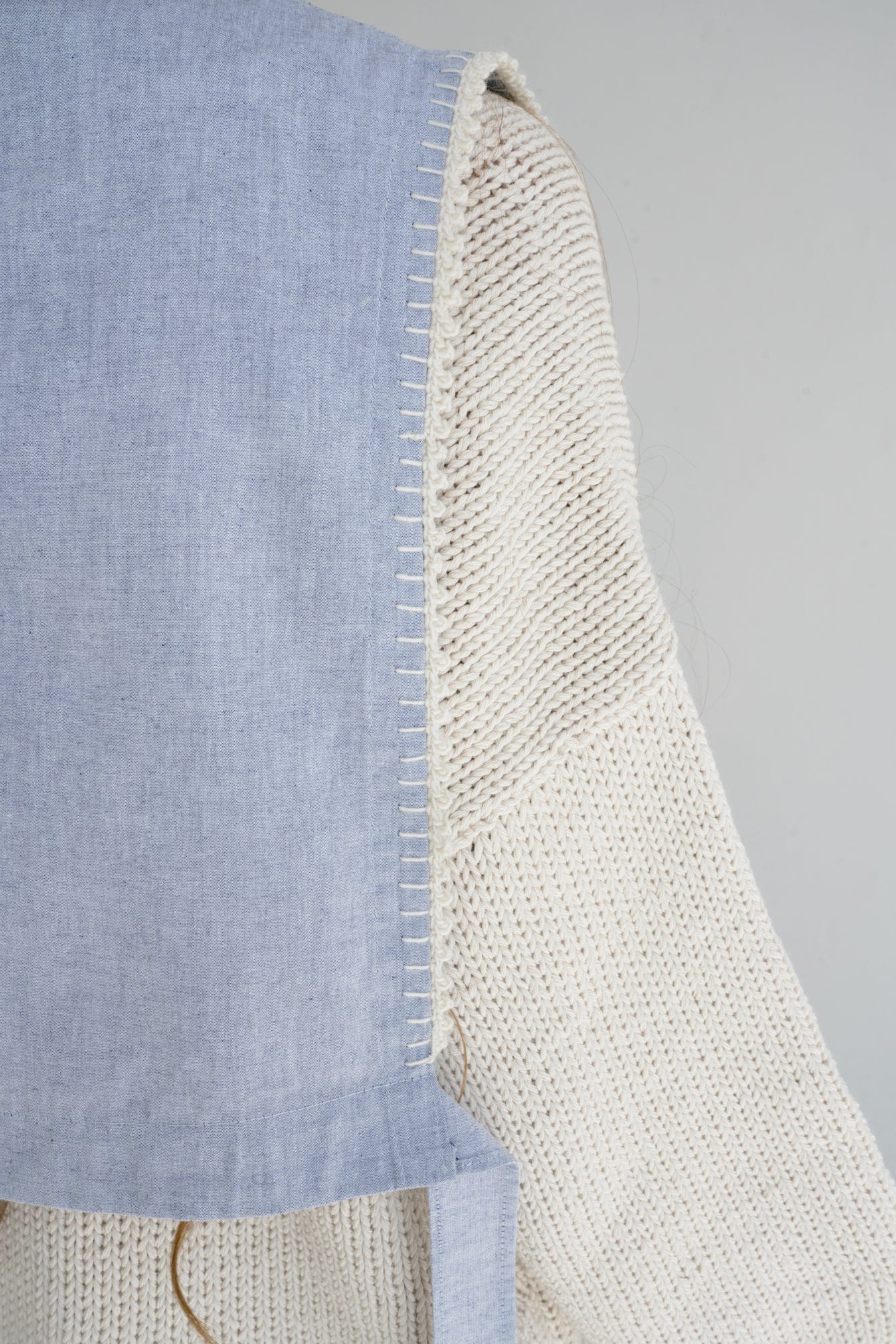 Aromita Slipover Top full view — merino wool, styled on figure.