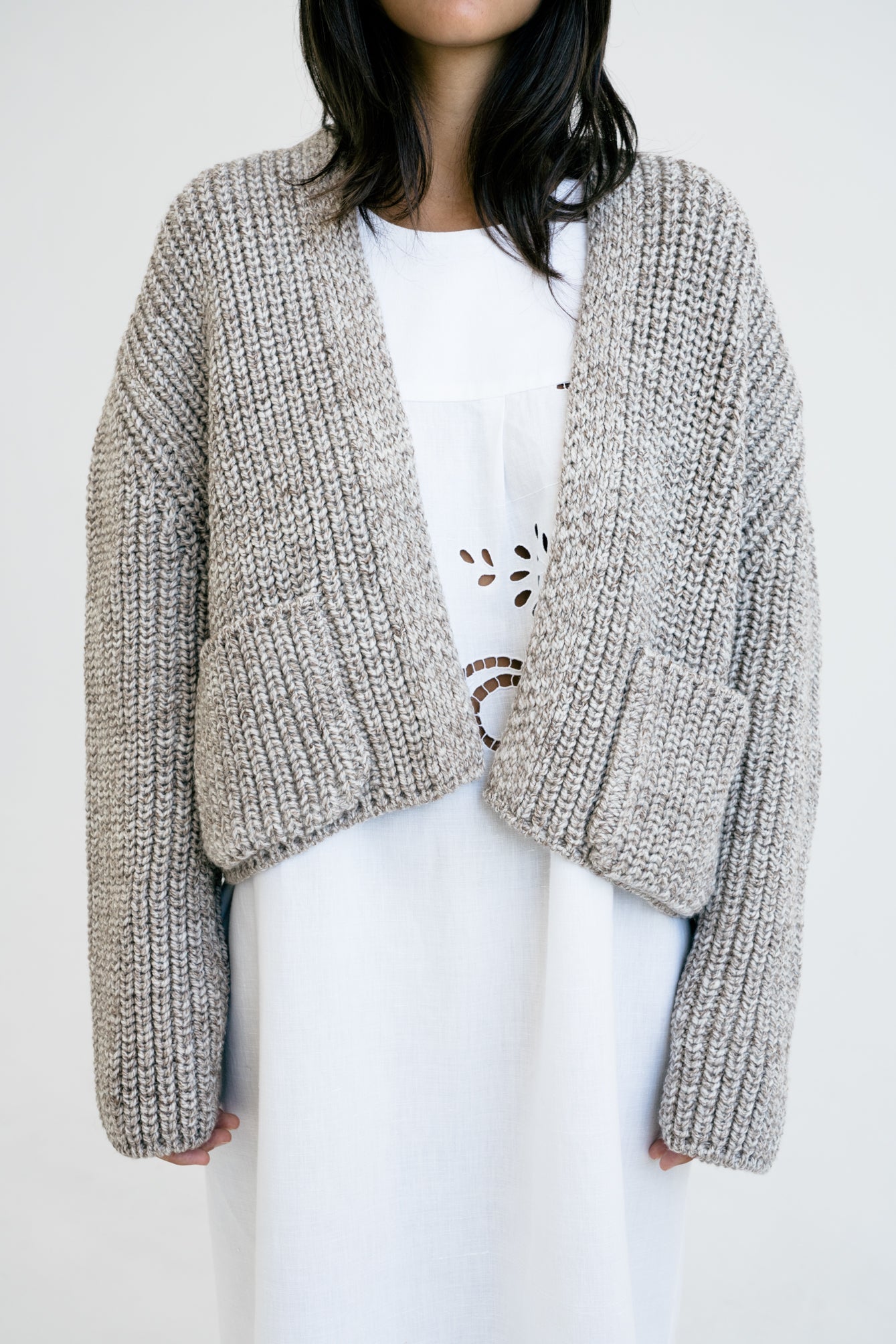 BOJ CARDIGAN - STONE - ound - KNITS
