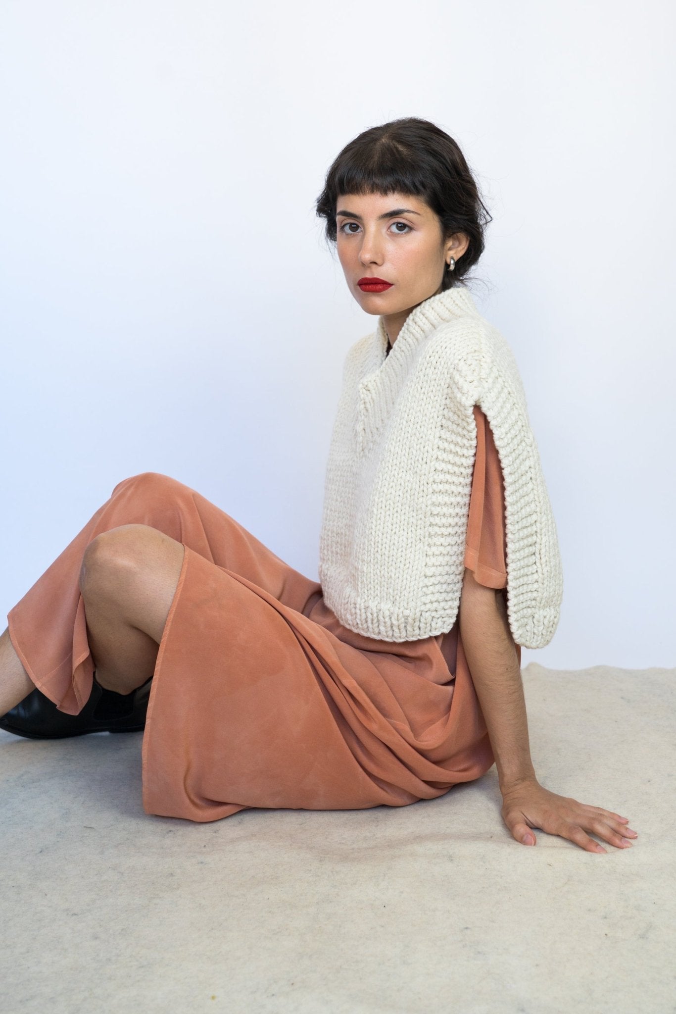 BUNON VEST - IVORY - ound - KNITS