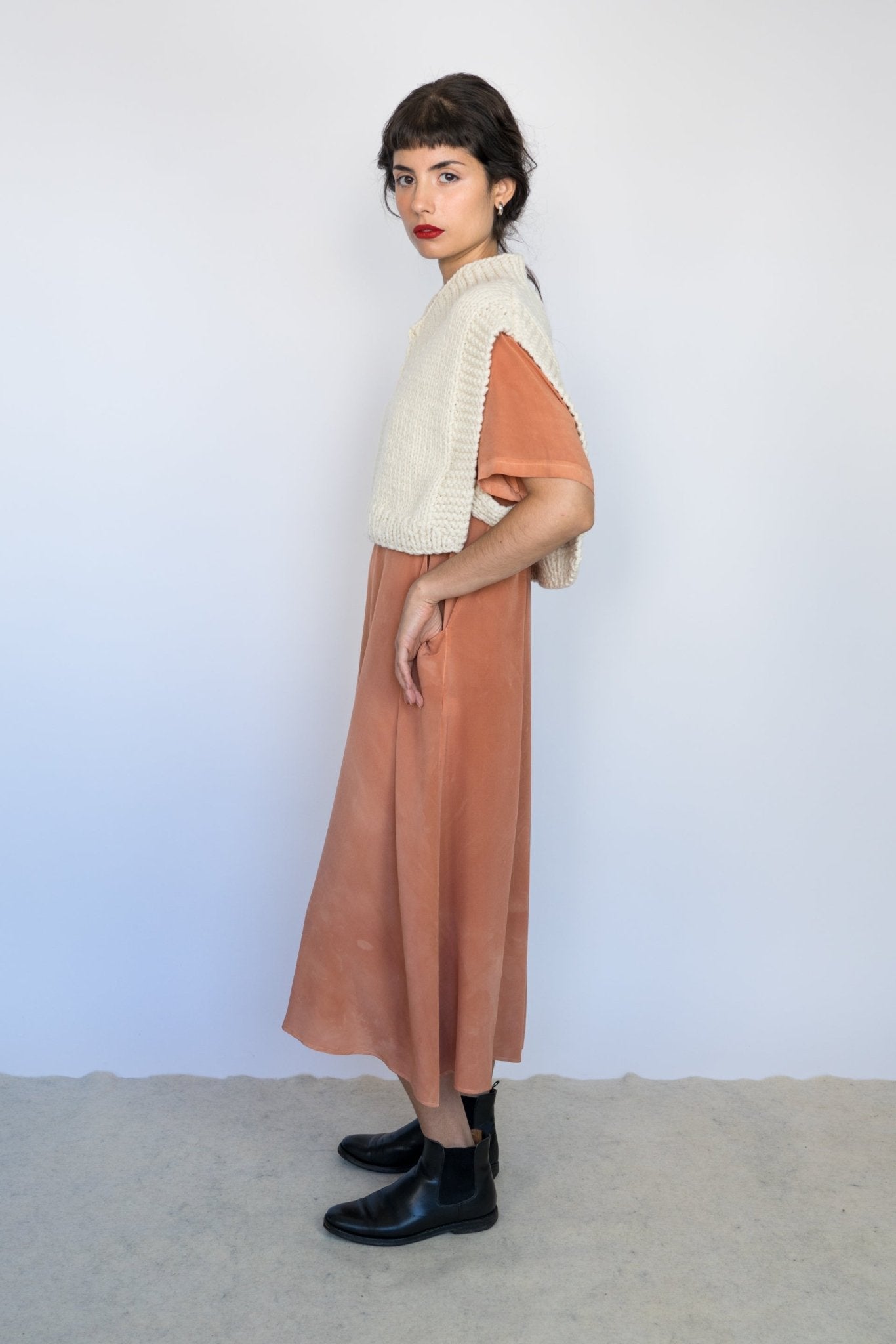 BUNON VEST - IVORY - ound - KNITS