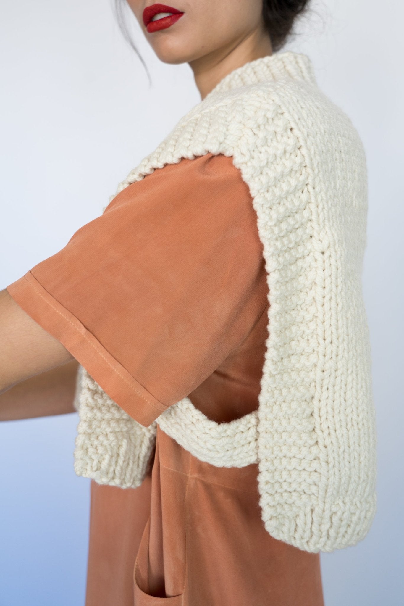 BUNON VEST - IVORY - ound - KNITS