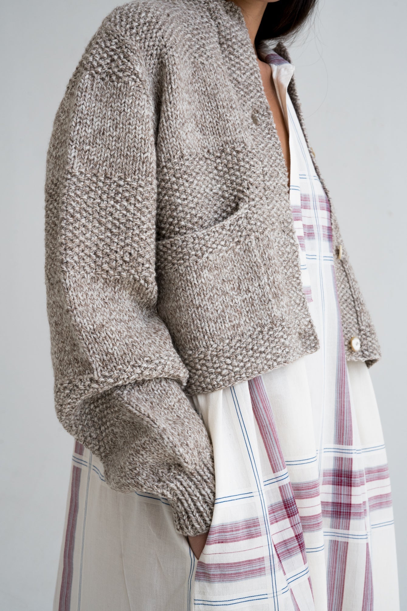 CAOBA CARDIGAN - STONE - ound - KNITS