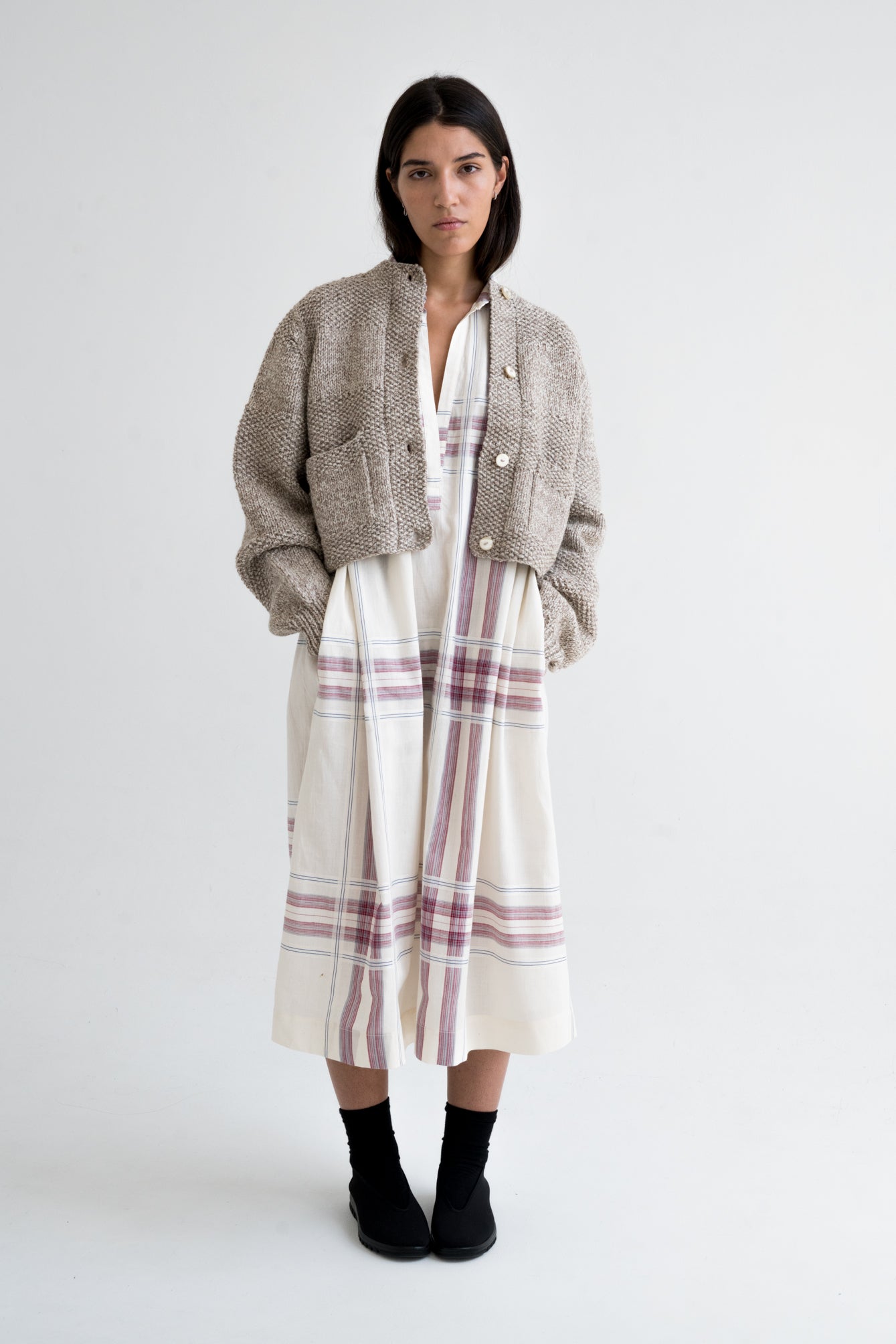 CAOBA CARDIGAN - STONE - ound - KNITS