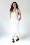 Sacha Skirt in natural undyed tone — cotton.