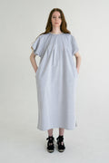 Ibira Dress in sky blue — merino wool.