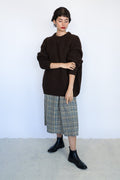 Roble Jumper in earth brown — hand-knitted wool.