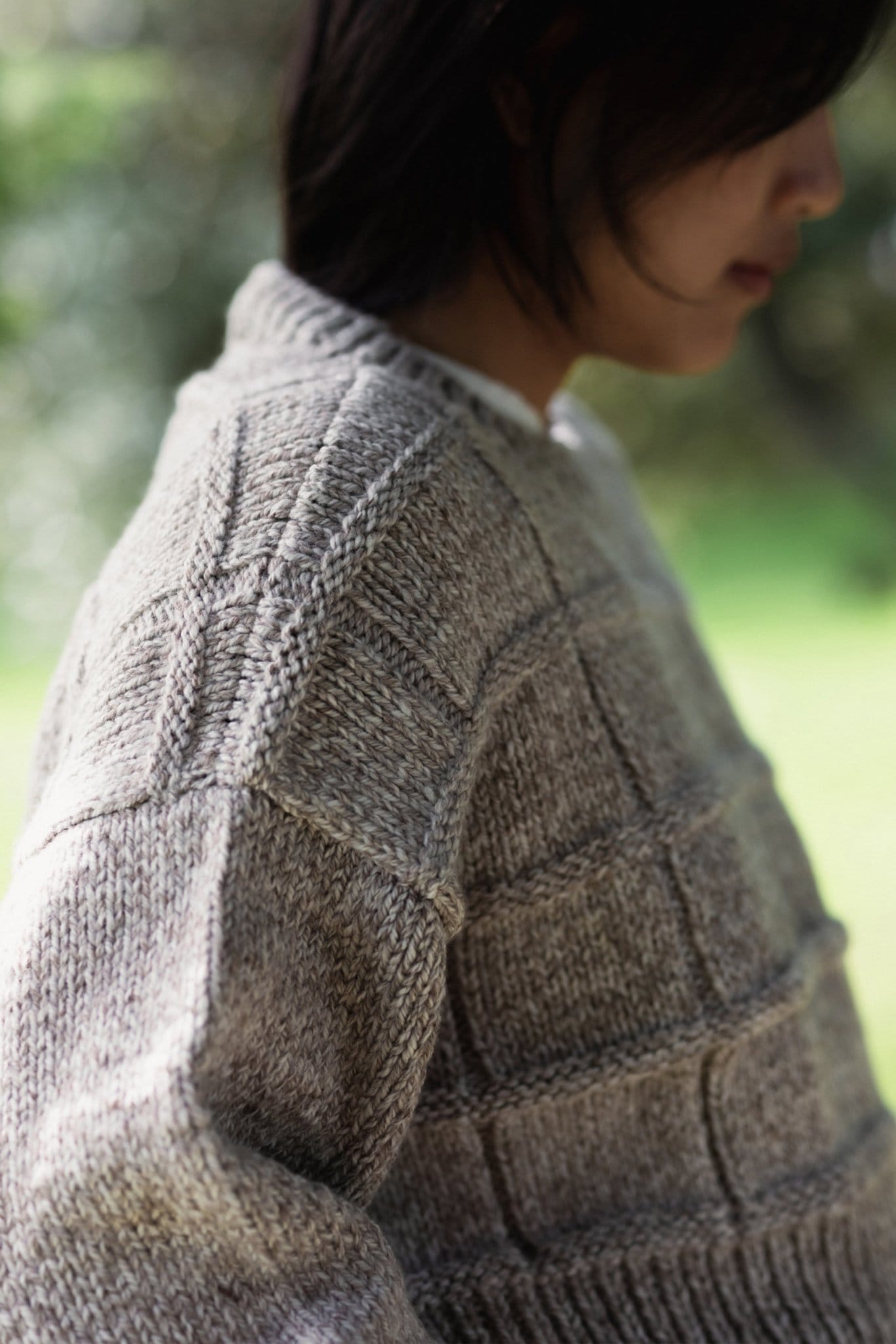 Tala Jumper detail — hand-knitted merino wool texture up close.