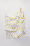 Wild Flower Petal Scarf in pink and soft yellow — hand-dyed silk.