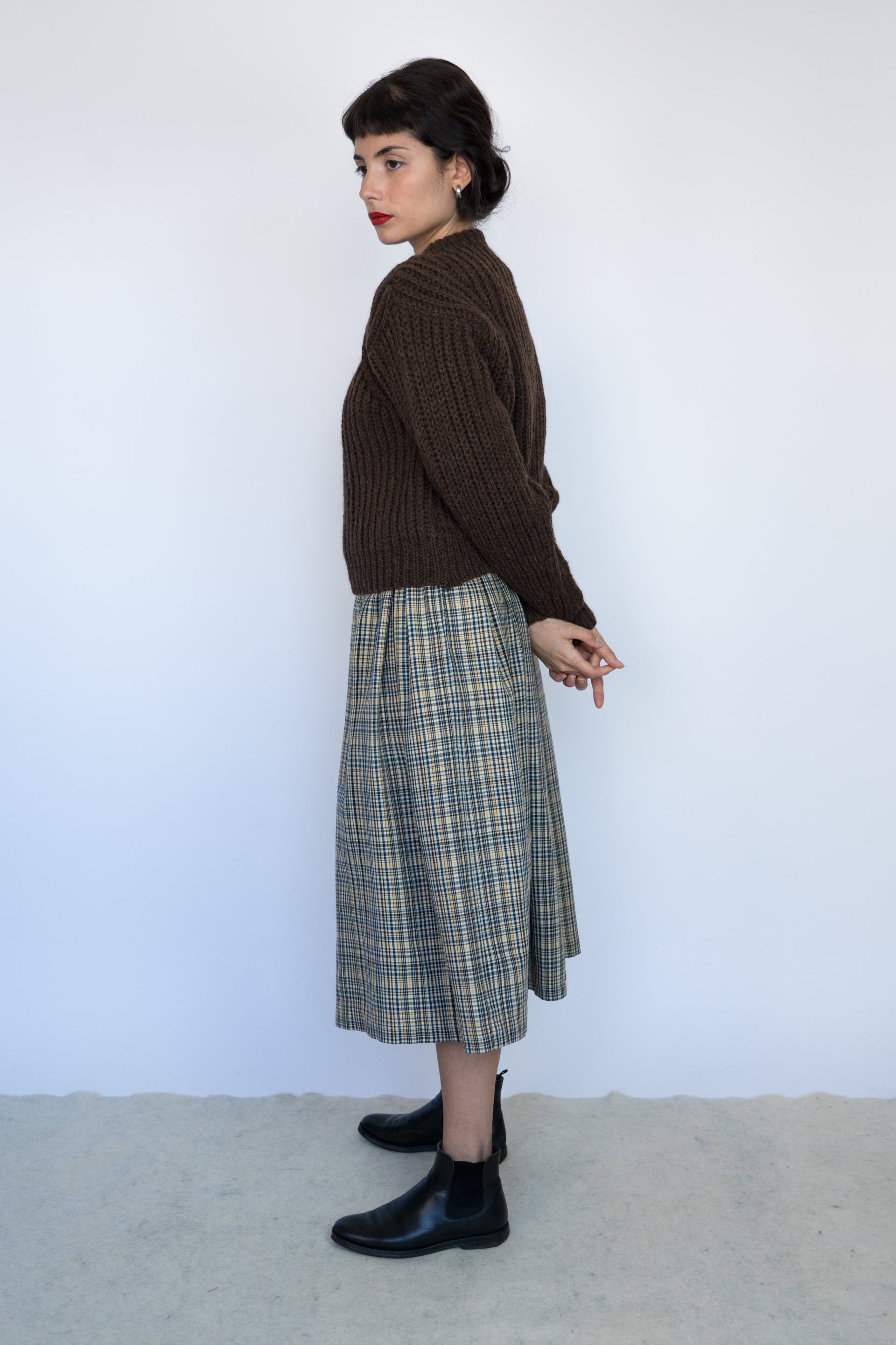 UNDYED, WOOL, HAND-KNITTED, JUMPER, SWEATER, FISHERMAN RIBB, STYLISH, SUSTAINABLE, HAND-CRAFTED, WOMENSWEAR