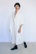 Cina Robe Dress in natural undyed tone — linen.