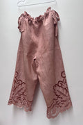 Totora Trousers in rose-blush — hand-dyed cotton.